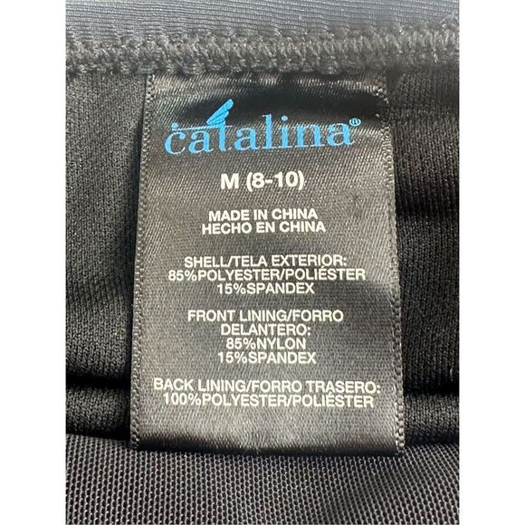 Catalina black swim Skort size M with attached bikini bottoms - Picture 2 of 4